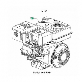 Двигатель в сборе MTD 179 CC OHV (752Z165-RHB)