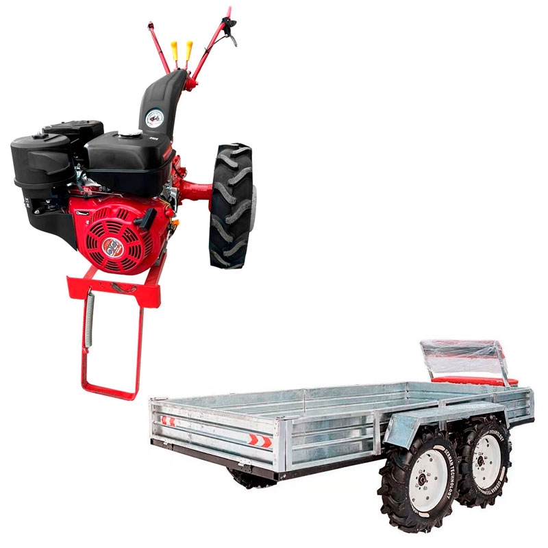 Тягач на базе мотоблока МТЗ Беларус 012WM Weima 188F (+ прицеп